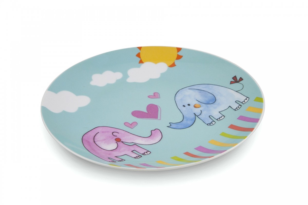 Talíř dětský porcelán 21cm mělký  SLON