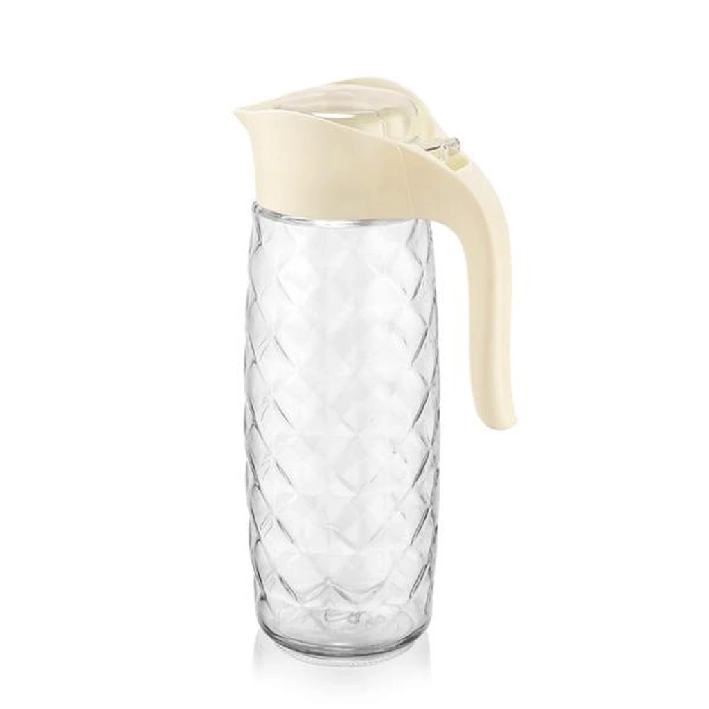 Džbán sklo 1,6L QLUX s víkem, mix barev