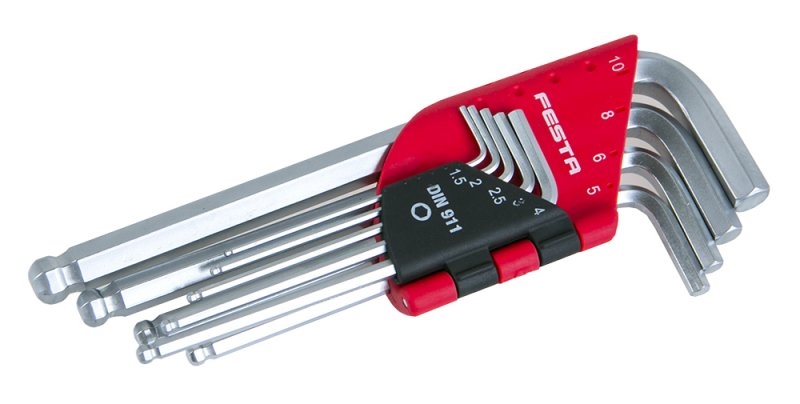 Klíče imbus sada hex 1,5-10mm s kuličkou FESTA KUTIL Sklad7 8018498.00