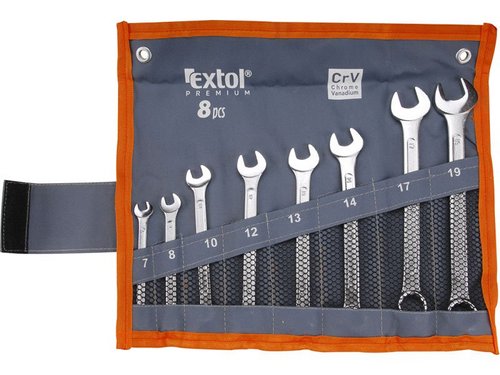 Klíče očko ploché sada 7-19mm 8ks  EXTOL PREMIUM KUTIL Sklad7 8163190.00