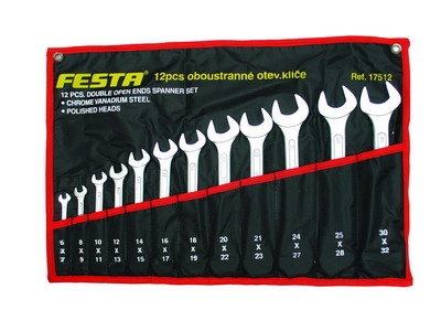Klíče ploché sada 6-32mm 12ks CrV FESTA KUTIL Sklad7 8017512.00