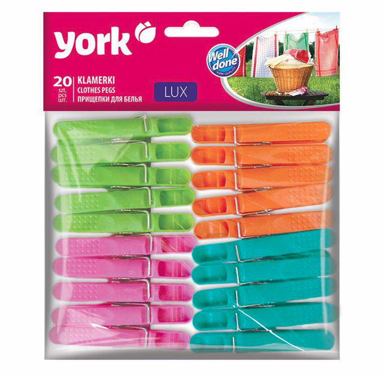 Kolíčky na prádlo 20ks plast  YORK LUX KUTIL Sklad7 440328.00