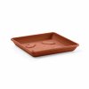 Miska pod květináč QUADRATO 16x16cm terakota