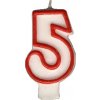 Svíčka dortová číslice ´´5´´ 7,5cm