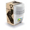 Koš odpadkový tříděný odpad 3x25L  SORTIBOX popelavě bílá
