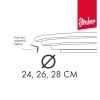 Poklice sklo/silikon ¤24-28cm s výpustníkem par