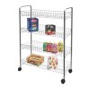 Regál drát 4 koše 59x26x78cm kolečka  BIG STORE 4