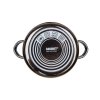 Hrnec smalt ¤24x11cm 3,7L s poklicí  METALLIC BLACK