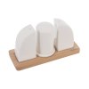 Dochucovací sada 3d + stojánek porcelán/bambus  WHITELINE