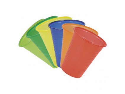 Polydent Disposable cups colourful 180ml