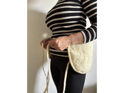 Derékmelegítő birka gyapjúból fehér