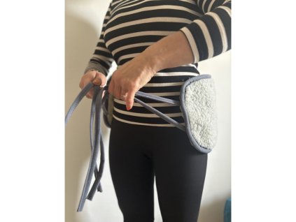 Derékmelegítő birka gyapjúból szürke