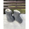 Gyapjú gyerekpapucs szürke
