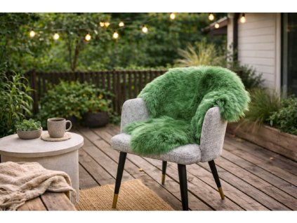 Skóra owcza zielony