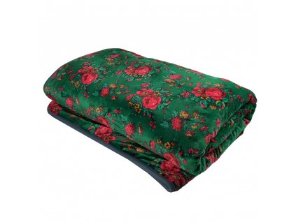 narzuta welna mikrofibra kwiaty 1