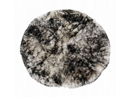 Okrągły dywanik z muflonowej skóry owczej