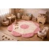 Dywanik w kwiatuszki różowy