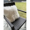 Poduszka z białej owczej skóry