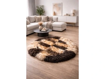 Preproga okrogla temna