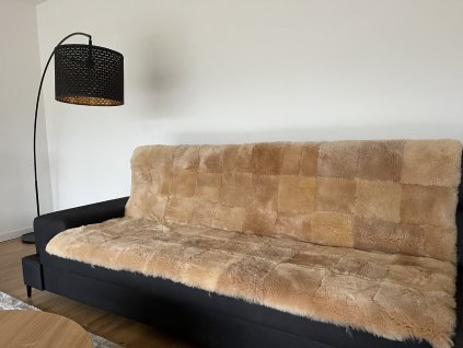 Krznena prevleka premium bež 200x140 cm