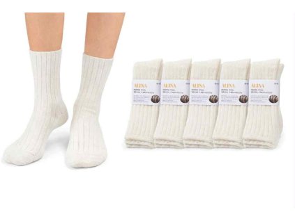 Nogavice iz merino volne,5 parov