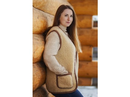 Vlnená vesta hnedá