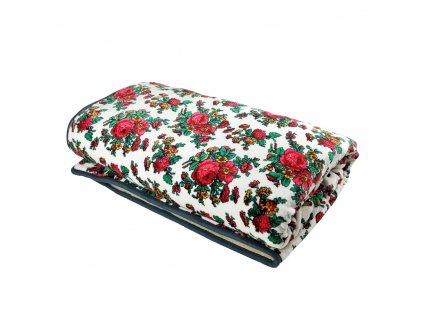 narzuta welna mikrofibra kwiaty 2