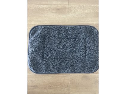 Podložka z jahňacej vlny pre domáce zviera tmavo sivá