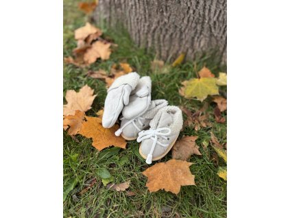 Detský vlnený set sivý