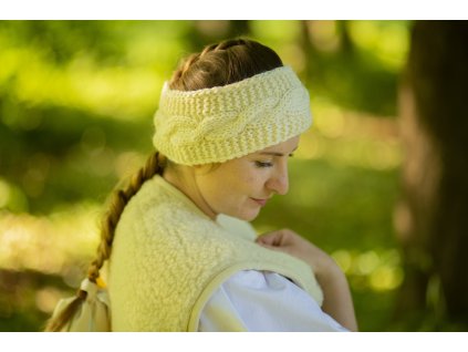 Merino čelenka biela