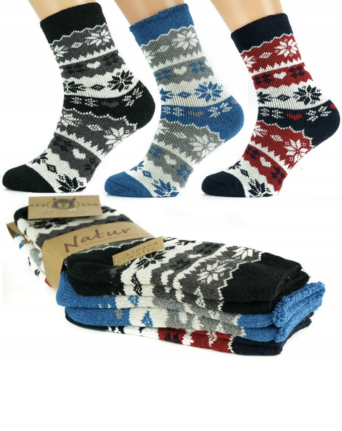 E-shop Dámske ponožky ALPACA 95% 3kusy Veľkosť: 35-38