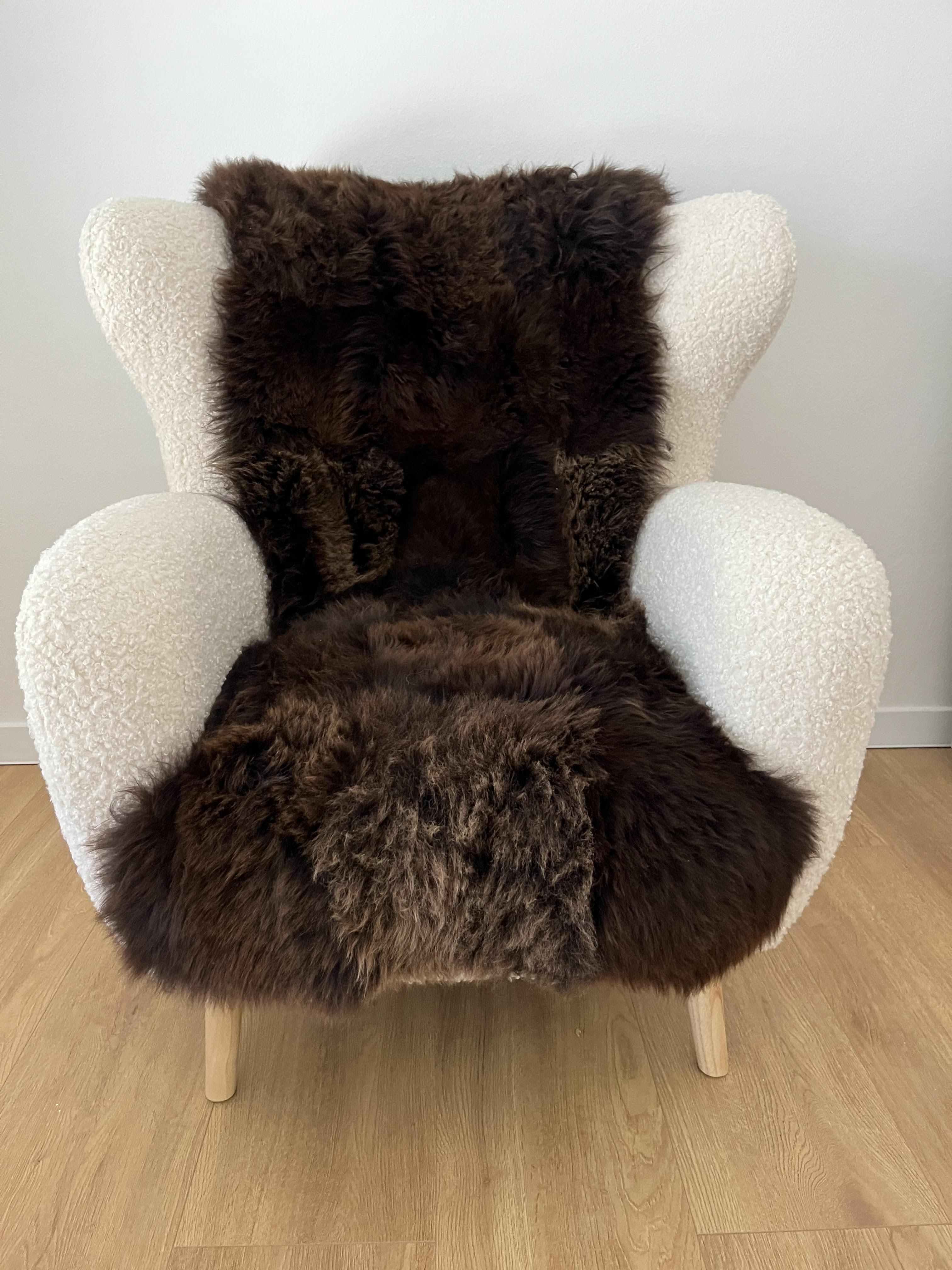 E-shop Kožušinový prehoz prémium hnedý 160x60 cm