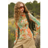 Merino tričko active so stojáčikom dámske – summer gorpcore (135 g) (Veľkosť XL)