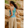 Merino tank top dámsky – blue gorpcore (135 g) (Veľkosť L)