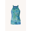 Merino tank top dámsky – blue gorpcore (135 g) (Veľkosť L)