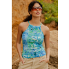 Merino tank top dámsky – blue gorpcore (135 g) (Veľkosť L)