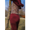 Merino tepláky dámske – bordo (250 g) (Veľkosť S)