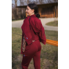 Merino tepláky dámske – bordo (250 g) (Veľkosť S)