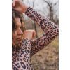 Merino tričko active so stojáčikom dámske – leopard (135 g) (Veľkosť XS)