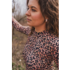 Merino tričko active so stojáčikom dámske – leopard (135 g) (Veľkosť XS)