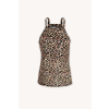 Merino tank top dámsky – leopard (135 g) (Veľkosť M)