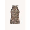 Merino tank top dámsky – leopard (135 g) (Veľkosť M)