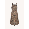 Merino šaty na ramienkach – leopard (135 g) (Veľkosť S)