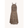 Merino šaty na ramienkach – leopard (135 g) (Veľkosť S)