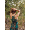 Merino šaty na ramienkach – green gorpcore (135 g) (Veľkosť XL)