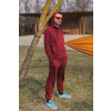 Merino tepláky pánske – bordo (250 g) (Veľkosť M)