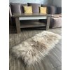 Koberec z ovčích kožušín béžový 100x40 cm