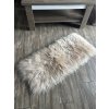 Koberec z ovčích kožušín béžový 100x40 cm
