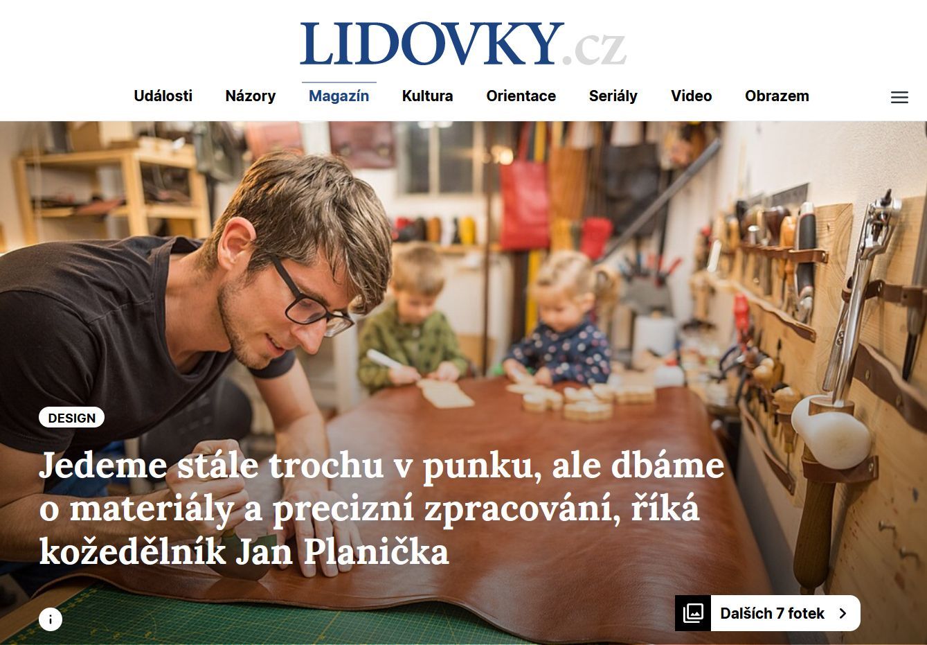Článok: Ideme stále trochu v punku, ale dbáme o materiály a precízne spracovanie, hovorí kožiarnik Jan Planička (pre Lidovky.cz, 30. 9. 2023)