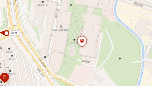 Zásilkovna - mapa